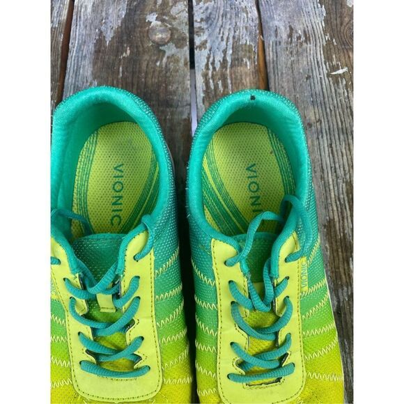 Vionic Alliance Women’s Sneakers Size 7 Green Yellow Orthotic Support Running Sh - Picture 7 of 8